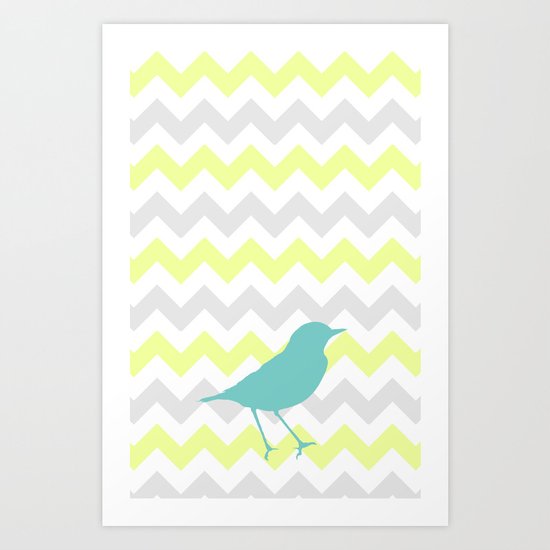 Chevron & On & On Art Print