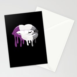 Asexual Flag Pride Lgbtq Lips Mouth Stationery Card