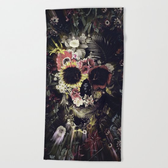 Garden Skull Beach Towel