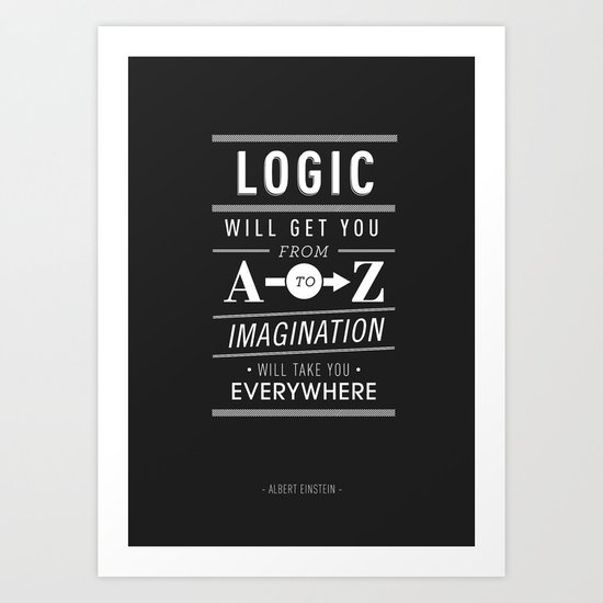 Type Poster - Albert Einstein Art Print