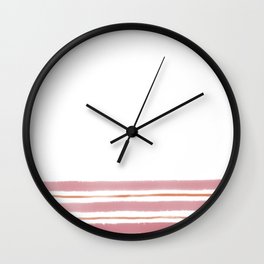 Simple Painted Stripes Rose Wall Clock