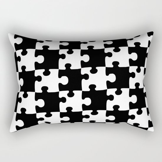 Checkerboard Puzzle Pieces Rectangular Pillow