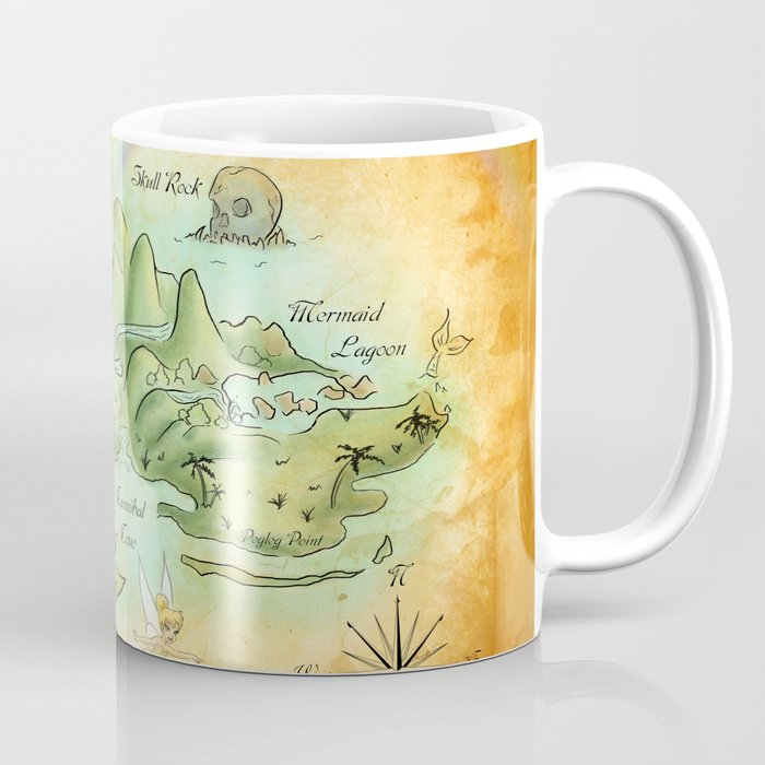 Neverland Map Coffee Mug By Mercedesjenningskrajny Neverland Map Coffee Mug By Mercedesjenningskrajny