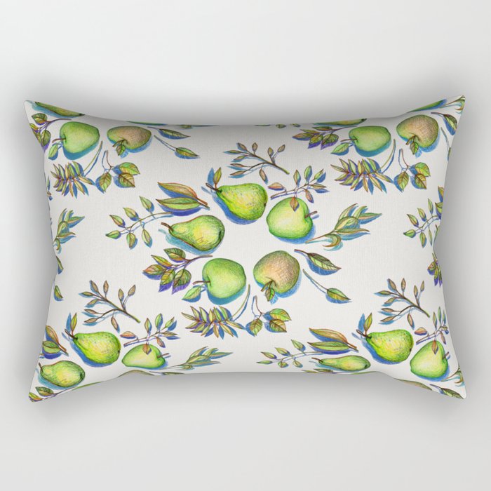 Summer's End - apples and pears Rectangular Pillow