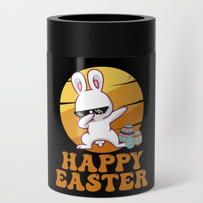 Happy Easter Kids Toddler Dabbing Bunny Can Cooler