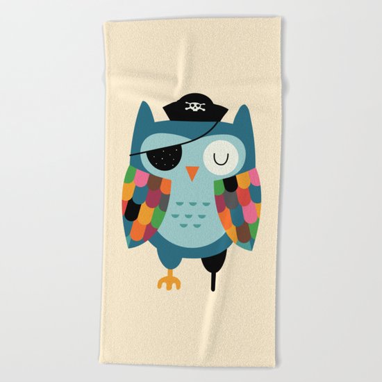 Captain Whooo Beach Towel