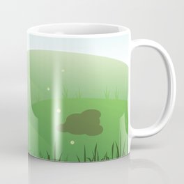 Dutch rabbit in field Coffee Mug