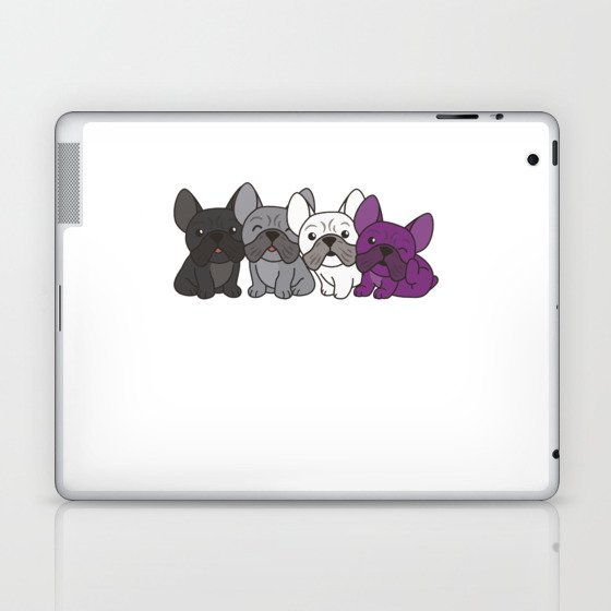 Asexual Flag French Bulldog Pride Lgbtq Dogs Laptop & iPad Skin