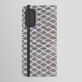 Rusty white industrial grating. Android Wallet Case