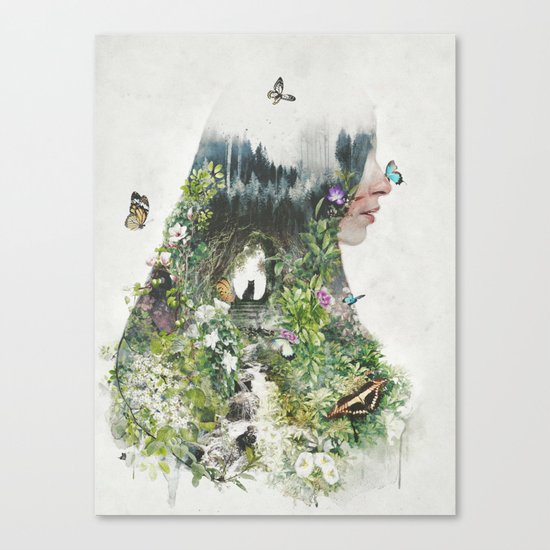 Cat in the Garden of Your Mind Canvas Print