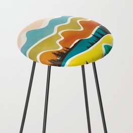 Abstract Landscape No8 Counter Stool