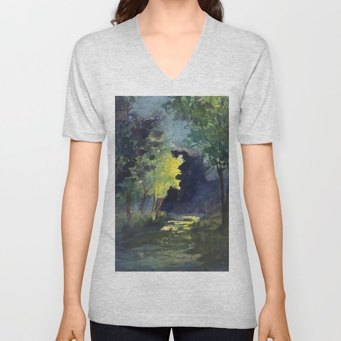 forest road V Neck T Shirt