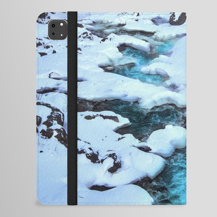 China Photography - Ice Cold Creek Going Down The Snowy Mountain iPad Folio Case