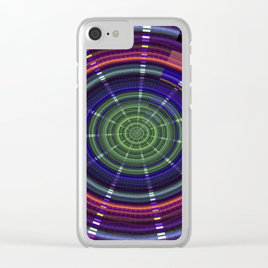 Dynamic mandala with tribal patetrns Clear iPhone Case