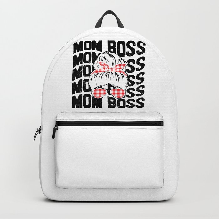 Mom Boss Pretty Bun Hair Backpack