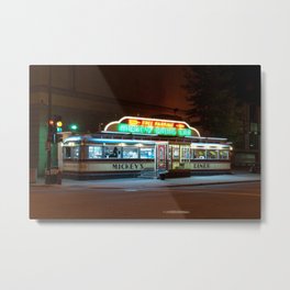 Mickey's Diner Metal Print | Retro, Food, Mod, Historic, Architecture, Photo, Vintage, Diner, Neon, Mid Century 