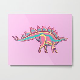 Stylised Stegosaurus Metal Print