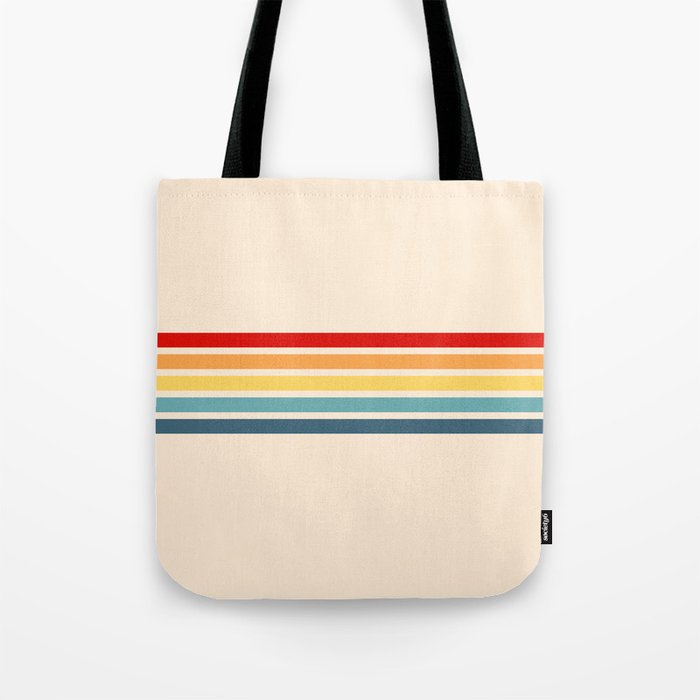 Takaakira - Classic Rainbow Retro Stripes Tote Bag