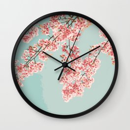 Blossoming Candy Branches Wall Clock