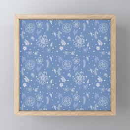 Dutch Blue and White Flowers Framed Mini Art Print