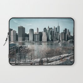 New York City Manhattan skyline during winter Laptop Sleeve