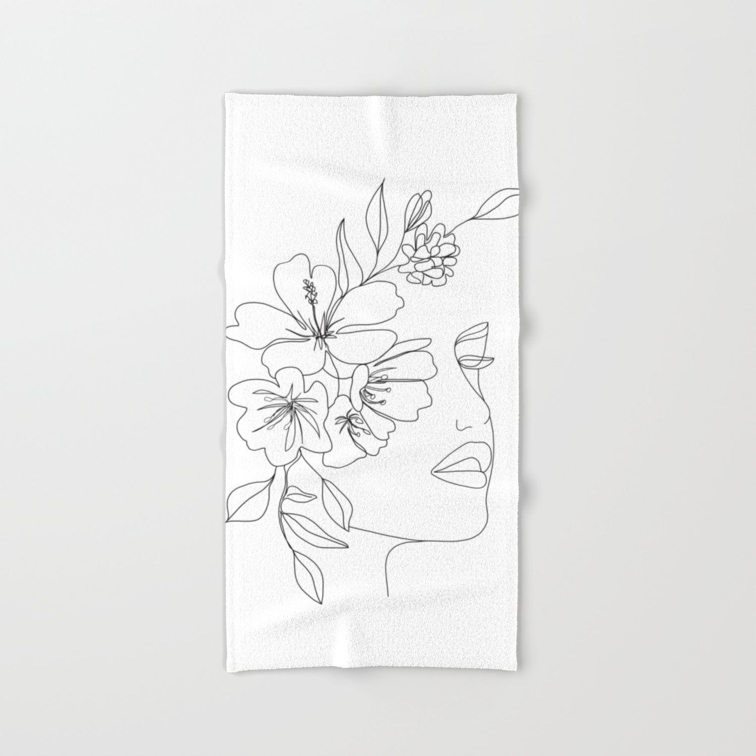 Minimal Line Art Woman Face Ii Hand Bath Towel By Nadja1 Society6,Aesthetic Simplistic Edgy Aesthetic Drawings Easy