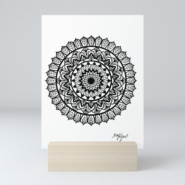 Sapphorica Creations Lotus Mandala Mini Art Print