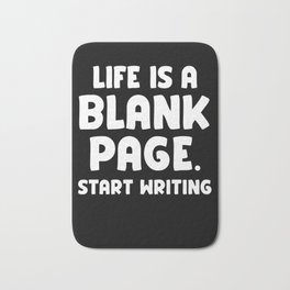 Life Is A Blank Paper Start Writing Bath Mat | Writerroom, Hollywood, Screenwritergift, Writer, Screenplay, Writershirt, Giftforwriter, Writergift, Painting, Tvexec 