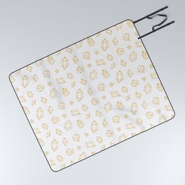 Mustard Gems Pattern Picnic Blanket