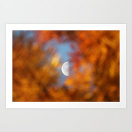 Autumn moon | abstract | the Netherlands Art Print