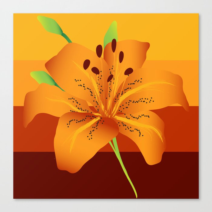 Orange Tiger Lily Canvas Print