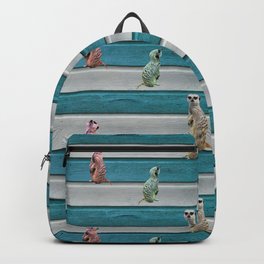 Meercat Beach Stripes Backpack