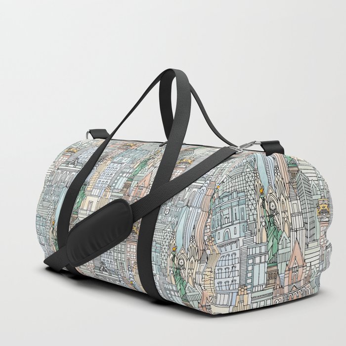 New York watercolor Duffle Bag