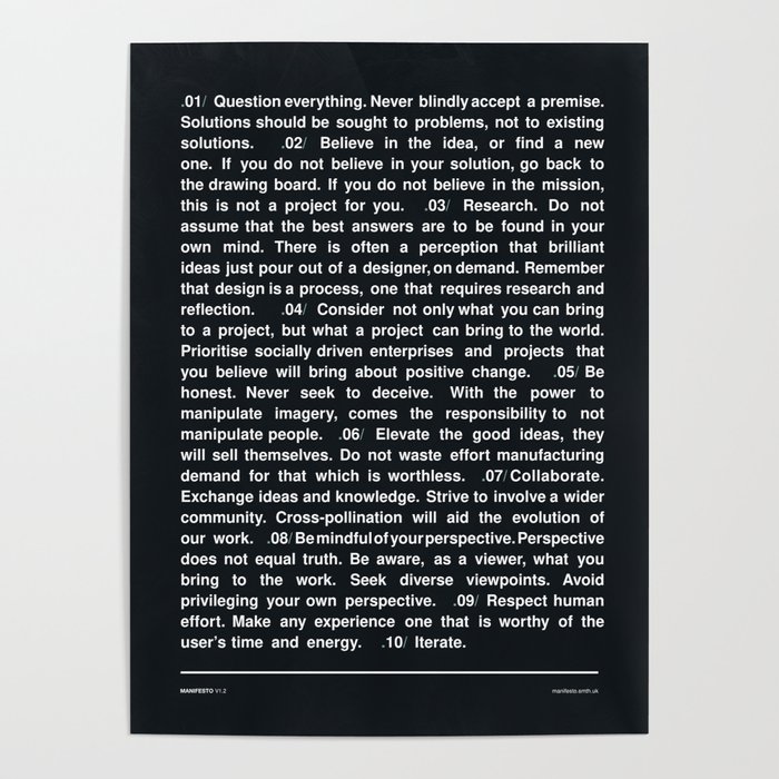 Manifesto Poster | Graphic-design, Typography