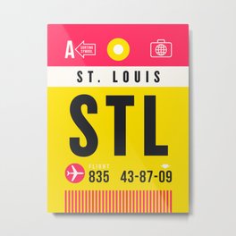Luggage Tag A - STL St Louis USA Metal Print