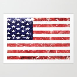 American Grunge Flag Art Print