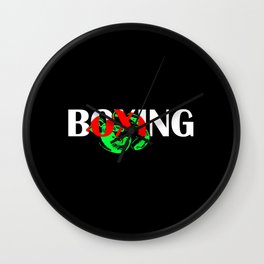 Funny Boxing Gloves Boxing Match Boxer Gift Wall Clock
