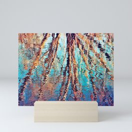 Abstract Water Reflections of Trees Mini Art Print