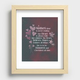 A Mother's Love Recessed Framed Print