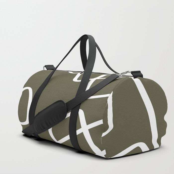 Abstract minimal line drawing 10 Duffle Bag
