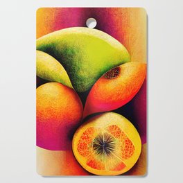 Tropical Fruit - Abstract Minimalist Digital Retro Poster Art Cutting Board