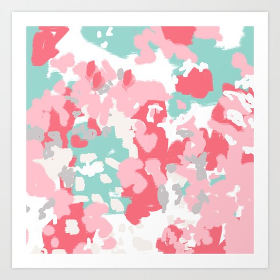 Arabella - abstract painting hipster home decor trendy color palette art gifts Art Print