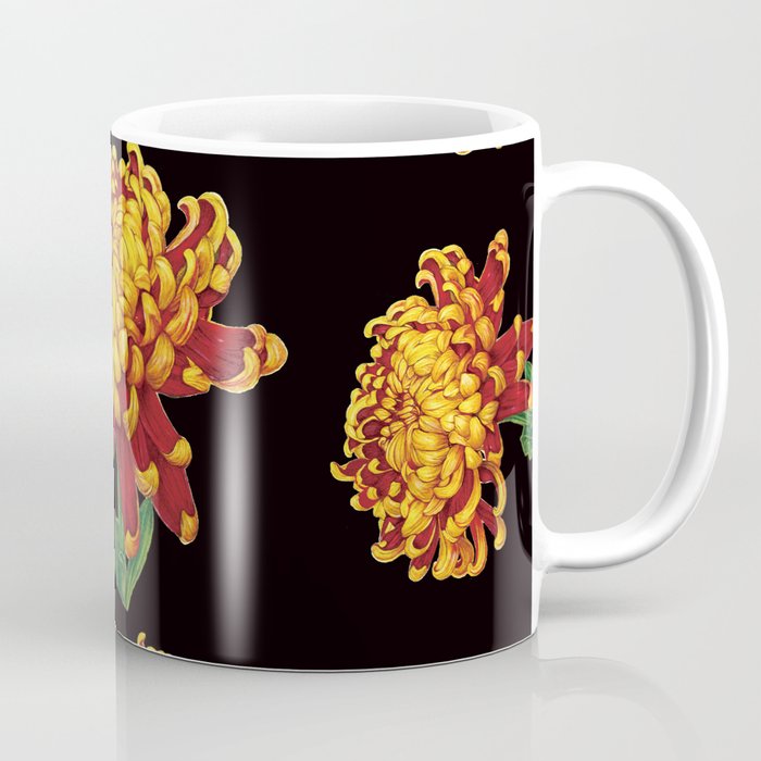 Floral Theme- Chrysanthemum Watercolor Painting Coffee Mug