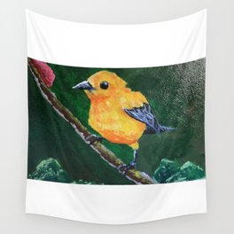 A Yellow Bird  Wall Tapestry