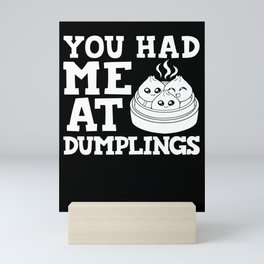 Dumpling Dim Sum Recipes Soup Vegetarian Mini Art Print