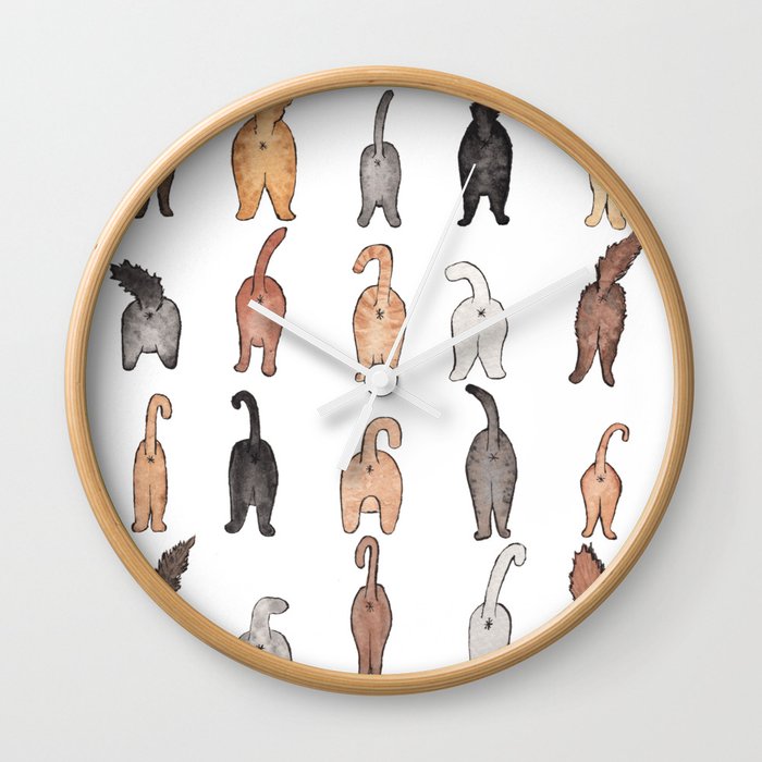 Cat butts Wall Clock
