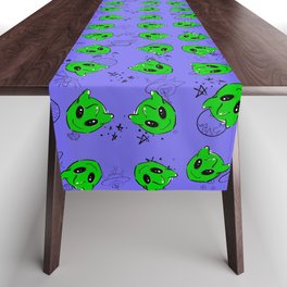Green Little Alien Table Runner