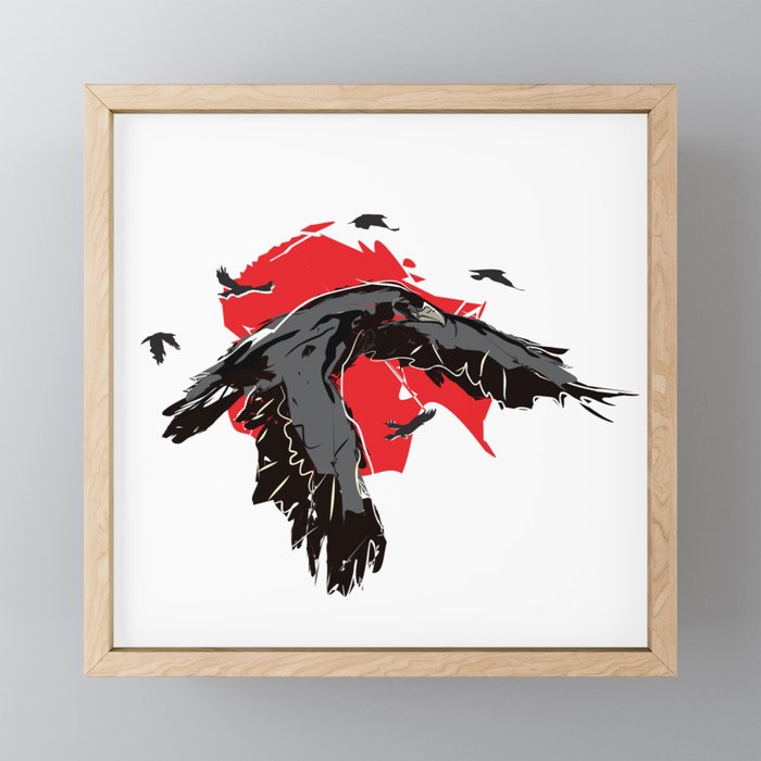 Flock of Ravens Framed Mini Art Print