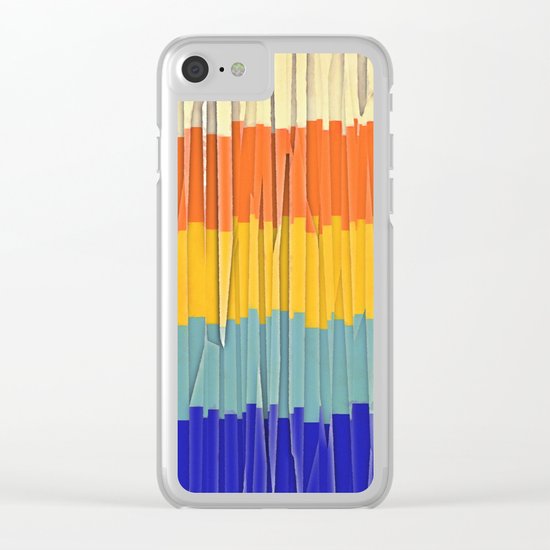 Shredded Stripes Clear iPhone Case