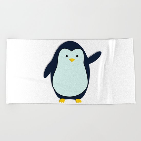 Cute Penguin Beach Towel